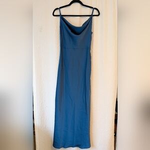 Nasty Gal Elegant Blue Maxi Dress